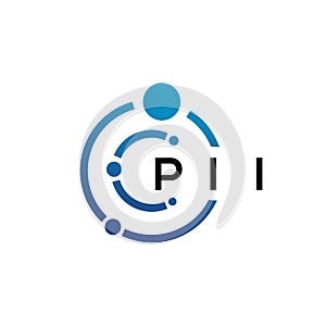 PII letter technology logo design on white background. PII creative initials letter IT logo concept. PII letter design