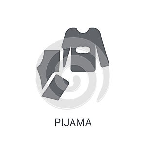 Pijama icon. Trendy Pijama logo concept on white background from photo