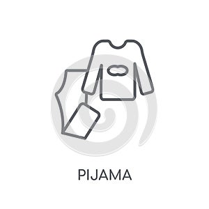 Pijama linear icon. Modern outline Pijama logo concept on white photo