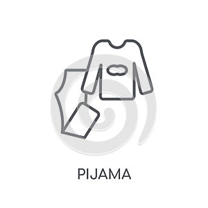 Pijama linear icon. Modern outline Pijama logo concept on white