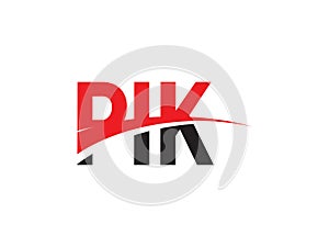PIK Letter Initial Logo Design Vector Illustration