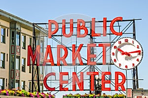 Pike Place Market Neon Sign