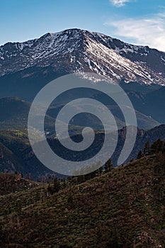 Pikes peak mountain range colorado springs