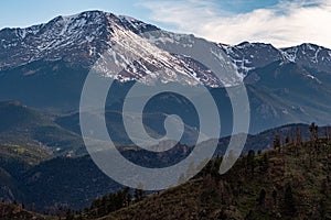 Pikes peak mountain range colorado springs