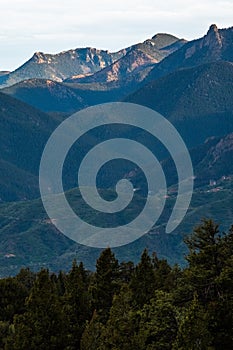 Pikes peak mountain range colorado springs