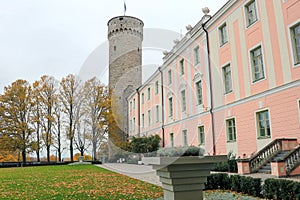 Pikk Hermann or Tall Hermann, tower of the Toompea Castle, on Toompea hill in Tallinn, the capital of Estonia