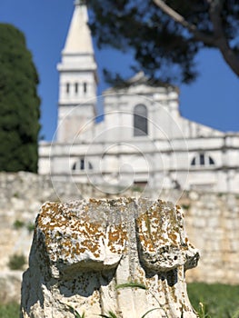 Pilar in front of the Church of St. Euphemia