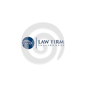 Pilar law legal firm logo icon vector template