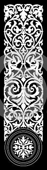 Pilaster panel decoration motif for carving