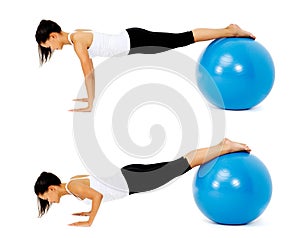 Pilates ball exercise