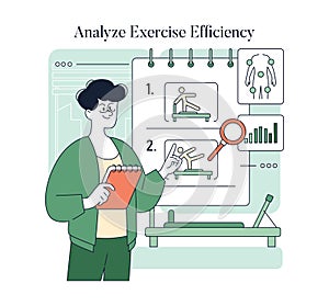 Pilates. Flat Vector Illustration