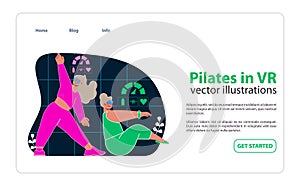 Pilates in VR. Serene virtual sessions enhancing core strength and flexibility.