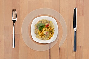 Pilaw with vegetables