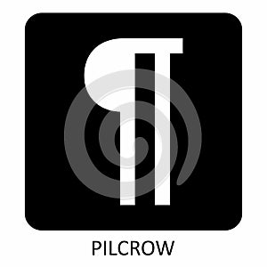 Pilcrow sign illustration