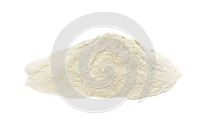 Pile of agar-agar powder isolated on white