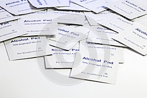 Pile of alcohol pads