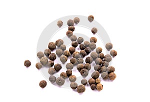 Pile of allspice isolated on white background