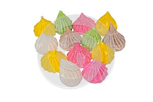 Pile of allure thai candy isolated on white