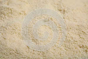 Pile of almond flour as background, closeup