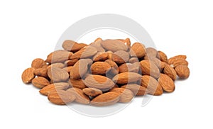Pile of almonds, isolated