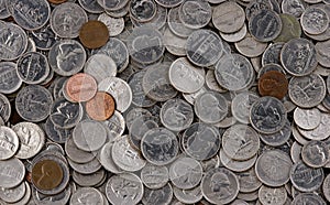Pile of American Coins