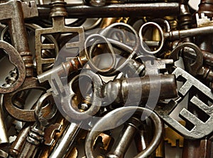 A Pile of Antique Keys background