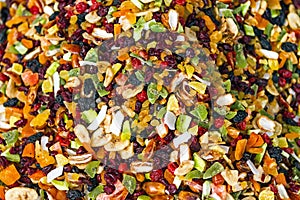 Pile of aromatic dried fruit