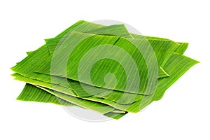 Pile of banana leaves