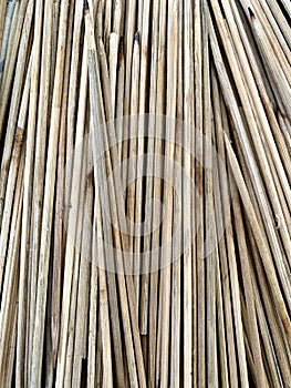 Pile of barbeque bamboo stick