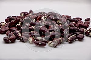 Pile of beans isolated on white background
