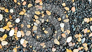 Pile of beautiful beach stones