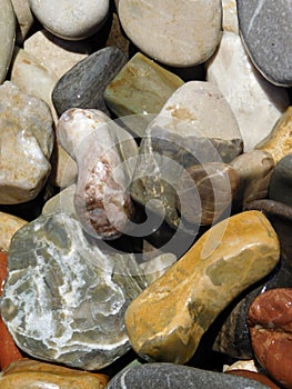 A pile of beautiful ocean rocks