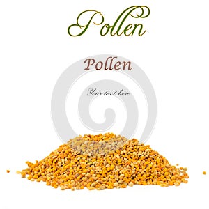 Pile of bee pollen isolated