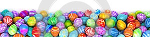 Pile of birght and colorful Easter Eggs