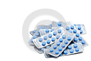 Pile of medicine strips with manufactiring date and expiry date