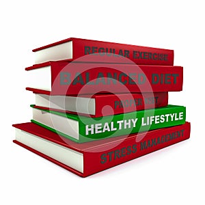 Pile of books - healthy lifestyle