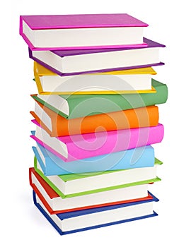 Pile of Books isolated on white