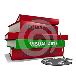 Pile of books - visual arts