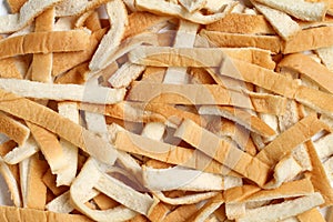 Pile of bread crusts