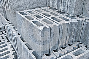 Pile brick block.