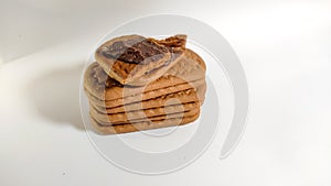 Pile of brown cookies