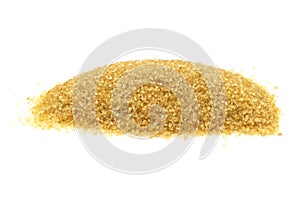 Pile of Brown sugar isolated on white background