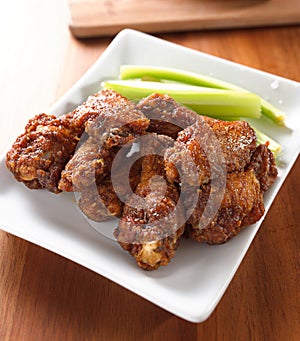 pile of buffalo with celery