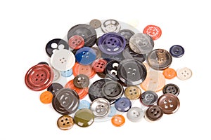 Pile of buttons isolated