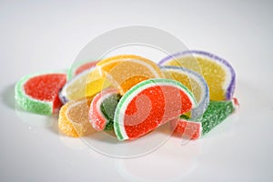 Pile of candy fruit slices