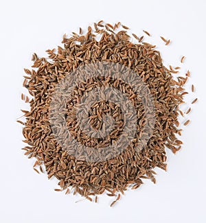 Pile of caraway seeds