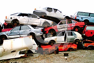Pile of cars photo