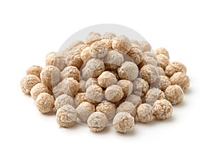 Pile of cereal bran puff balls