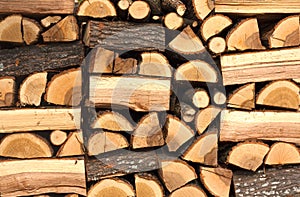 Pile of chopped fire wood