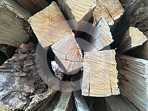 Pile of chopped wood